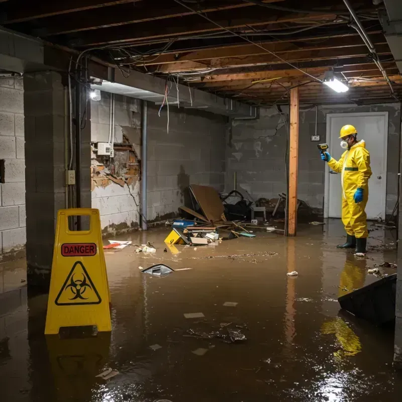 Flooded Basement Electrical Hazard in Winterville, NC Property